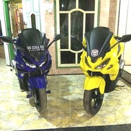 Variasi yamaha aerox 155 vva fullbody predator kuning