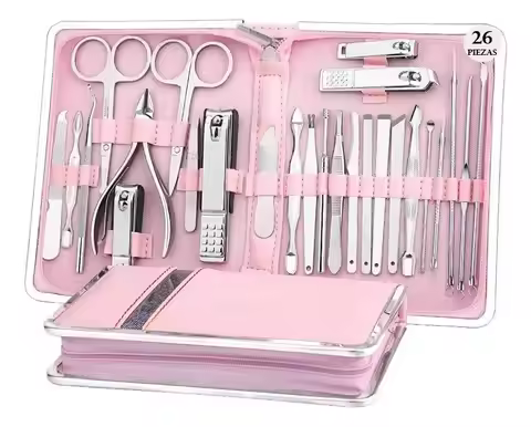 Lagom Manicure Kit 26 in 1 Stainless Steel Nail Clipper Set Nail Art Tools Professional Pedicure Set