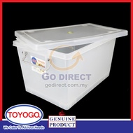 TOYOGO 41L Storage Box with Lid & Wheels (708) Plastic Translucent Home Bedroom Clothes Container