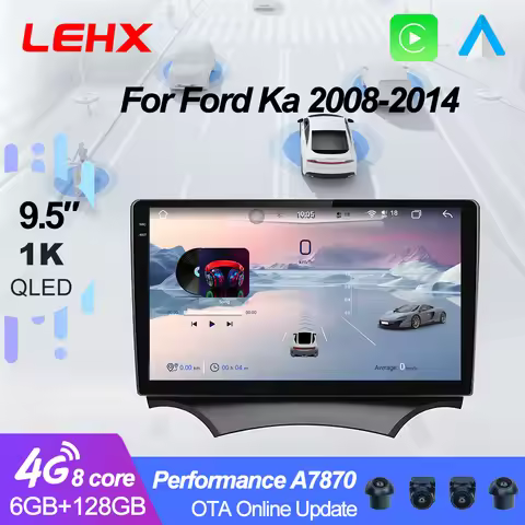 LEHX L70Ultra 9.5'' 1k Android 16 Auto Carplay Car Radio Multimedia Player For Ford Ka 2008 - 2014 S