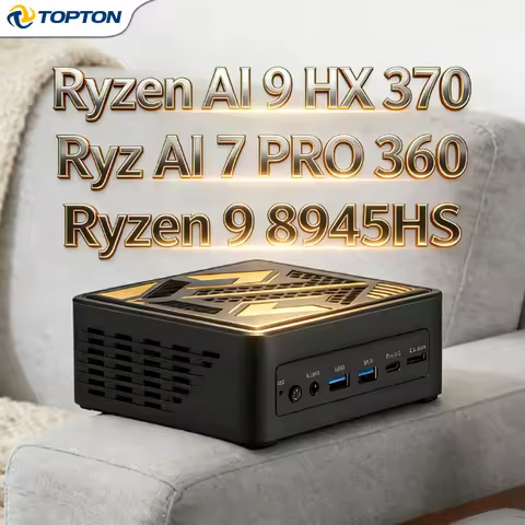 Gaming Mini PC Oculink AMD AI 9 HX 370 7 H 255 Ryzen 9 8945HS/R7 8845HS, 2x2.5G LAN, 2xPCIe4.0, 2xDD