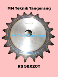 Sprocket RS 50 x 20 T Gear Rantai Single Gir gigi Z 20T RS50 -1 50Z20 50X20T 50-1 tipe B Sproket spr