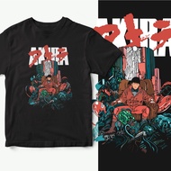 AKIRA Black T-shirt. Premium Cotton Anime T shirt Arrive Guide AG210 (210GSM)
