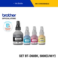 Brother SET BT-D60BK,5000C,M,Y หมึกเติมของแท้ สำหรับรุ่น DCP-T310,DCP-T510W,DCP-T710W,MFC-T810W,MFC-T910DW,HL-T4000DW,MFC-T4500DW,DCP-T220,DCP-T420W,DCP-T520W,DCP-T720DW,DCP-T820DW,MFC-T920DW