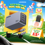Bộ sạc nhanh UGREEN 100W Nexode GaN Pro X757 | 3 cổng sạc USB-C/USB-A | Kèm cáp sạc nhanh Type-C 100