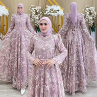 Aje Zas Latest Luxury Party Dress Made of Burkat Material Dress Muslimah