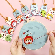 Cartoon unicorn DIY Embroidery Kit With Video teaching Cute Cartoon DIY handwork Sachet Cross Stitch