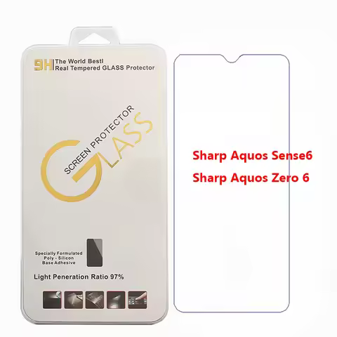 2.5D HD Screen Protector for Sharp Aquos Sense6 Zero6 Clear Tempered Glass for Sharp Aquos Sense 6 Z