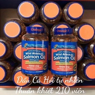 🐬🦖[HSD 09/2026] Viên dầu cá hồi Pure Alaska Omega Wild Alaskan Salmon Oil Omega-3 1000mg 210 viên củ