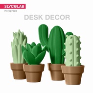 SLYCELAB Cactus Home Decor 3D Printed Desk Plant Decor Artificial Cute Cactus Desk Organiser