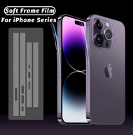 ด้านข้างสำหรับ iPhone 15 Pro Max 14 Plus 13 Mini 12 11 Pro X XS Max XR 8 7 6 6S Plus SE 2022 SE3 2022ชัดด้านโทรศัพท์กรอบคม Anti Scratch ปกป้องหน้าจอ