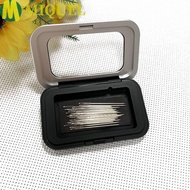 MIQUELZA Magnetic Pin Box, Rectangle Magnet Needle Cushion, Storage Case Sewing Supplies Pin Holder 