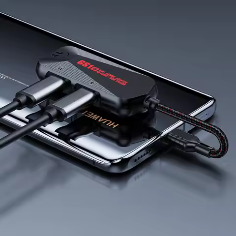 3-in-1 Game Phone Sound Card Type-C To 3.5mm Mobile Gaming Sound Card Nylon Portable 24Bit 96Hz Hi-R