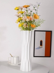 1入組簡約風白色大塑膠創意裝飾花瓶裝飾