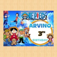 ONE PIECE banner, children's birthday banner, ONE PIECE background, custom children's birthday backd