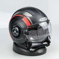 NEWEST ZEUS ZS218 MBLK SS12 DRED HELMET