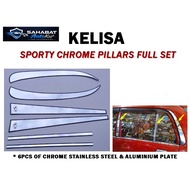 KELISA door chrome pillars full set (6pcs)