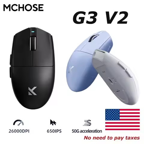 MCHOSE G3 V2 Pro Professional Game Three Mode Mouse PAW3395 26000DPI Polling Rate 59g Ultra Light Of
