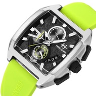 Jam Tangan Pria Evans Jayden Kotak Rubber Sport Chronograph Original