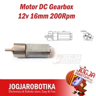 Motor DC Gearbox 12v 16mm 200Rpm