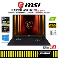 MSI Raider A18 HX A9WJG-200SG - AMD Ryzen 9-9955HX3D -GeForce RTX5090 - 32GB RAM - 2TB SSD (2Yrs MSI