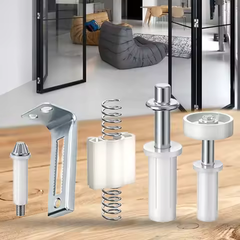 16PCS Bifold Door Top Pivot Easy To Adjust Double Door Pivot Hinge Safe To Install Bifold Door Repai