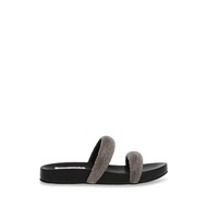 Steve Madden TRACER-R Womens Sandals Flats- Black/Pewter