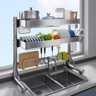 S07 Retractable Sink Shelf 304 Stainless Steel Drain Dish Rack Above the Sink Multifunctional Dish S