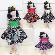 Oscar Fs - Cecilia Batik Paya Basic Kids Dress 3-5 Years Brukat Combi Batik Silk Best Quality