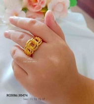 RG 5086 Cincin Coco Zhulian Gold Plated Rings Zhulian Original Cincin Zhulian