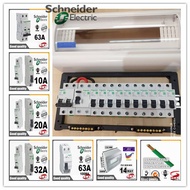 14 WAY Distribution Box DB Schneider Full Set Single Phase 63a RCCB 0.1ma C/W MianSwitch 2Pole McB Foc Mcb Bar Coppper