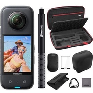insta360 X3 防水 360アクションカメラ 1/2インチ 48MPセンサー 5.7K 360 アクティブHDRビデオ 見えない自撮り棒 レンズキャップ キャリーケース スクリーンプロ