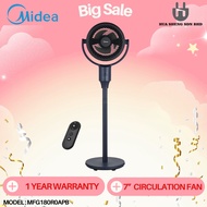 Midea MFG180R0APB 3 Blades 7 Inch Circulation Fan With 3 Speed Levels & Remote Control