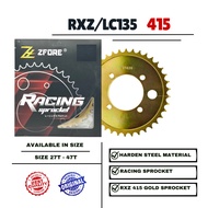 ZFORE Sprocket Gold Steel 415/428 RXZ 125Z LC135 V1-V8 LAGENDA