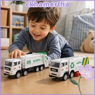 CKHAMPH Garbage Truck Toy, Inertia Powered Plastic Recycling Sanitation Vehicle, Interactive Simulat
