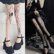 Halloween Spider Web Stockings - Dark Fishnet Tights for Women