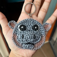 GANTUNGAN MOO DENG Knitted Keychain| MOO DENG KNITTING | NIL HORSE KNITTING