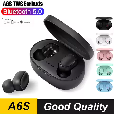 Original A6S TWS Bluetooth Headphone Wireless Earphone Stereo Headset Sport Earbuds With Microphone 