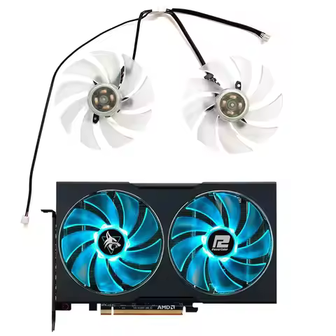 95MM 4PIN FD10015H12D DC 12V 0.55A For PowerColor RX 6650 6600XT 7600XT Hellhound Video card fan rep