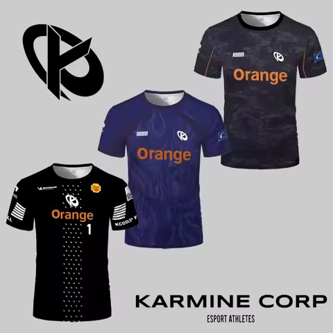 Karmine Corp Esports Uniform Season Jerseys Summer Men's Breathable Sports T-shirt KCorp Fans Tops B