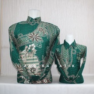 KATUN DK112.Hijo Emerald Premium Cotton Father and Son Couple Batik with Lining (Non-Furry Children)