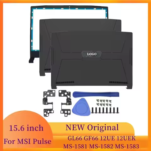 For MSI Pulse GL66 GF66 12UE 12UEK MS-1581 MS-1582 MS-1583 Notebook Screen LCD Back Cover/Front Beze