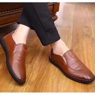 รองเท้าหนังวัวลำลอง ทำด้วยมือ ระบายอากาศได้ดี รองเท้าหนังผู้ชาย รองเท้าหนังชาย