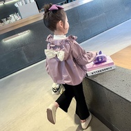 Jacket trench for girls, new fall fashion, spring and autumn children's tops, baby fall outfits, lac