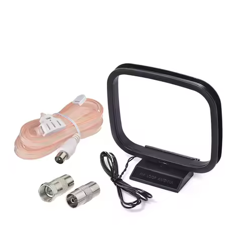 Superbat FM Aerial Dipole Antenna 75ohm PAL Male and AM Loop Antenna 2 Bare Wire Connector for Yamah