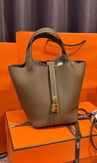 Hermes Picotin 18 大象灰金扣
