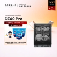 [New Launch] Dreame DZ60 Pro Fully-integrated Dishwasher | FlexWing Spray Arm | 4-tick Water Efficie