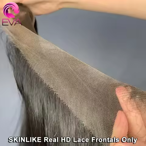 Eva Hair Ultra Thin Invisible Real HD Lace Pre Plucked 13x4 13x6 HD Lace Frontal Closure Human Hair 