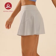 Moving Peach Women Tennis Skirt golf skirt Badminton skirt High Waist Lightweight Sports skirt with Inner short Side Pockets Quick dry AKD