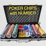 Professional Texas Poker Chips Game Set/500pcs Card Game/Aluminium Case Texas Holdem Texas Poker Chi